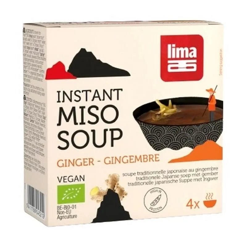 Sopa De Miso Jengibre Instantánea Tradicional 4 Uds 15g