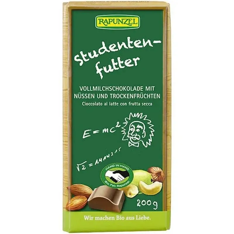 Tableta De Chocolate Leche Con Frutos Secos 200g