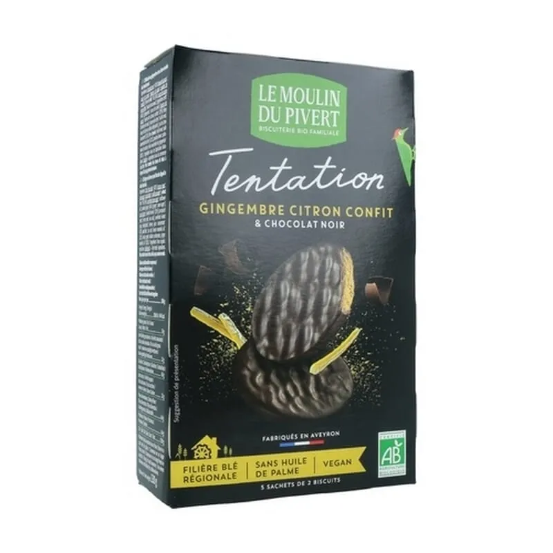 Galletas Tentation Jengibre y Limón Bio 130g