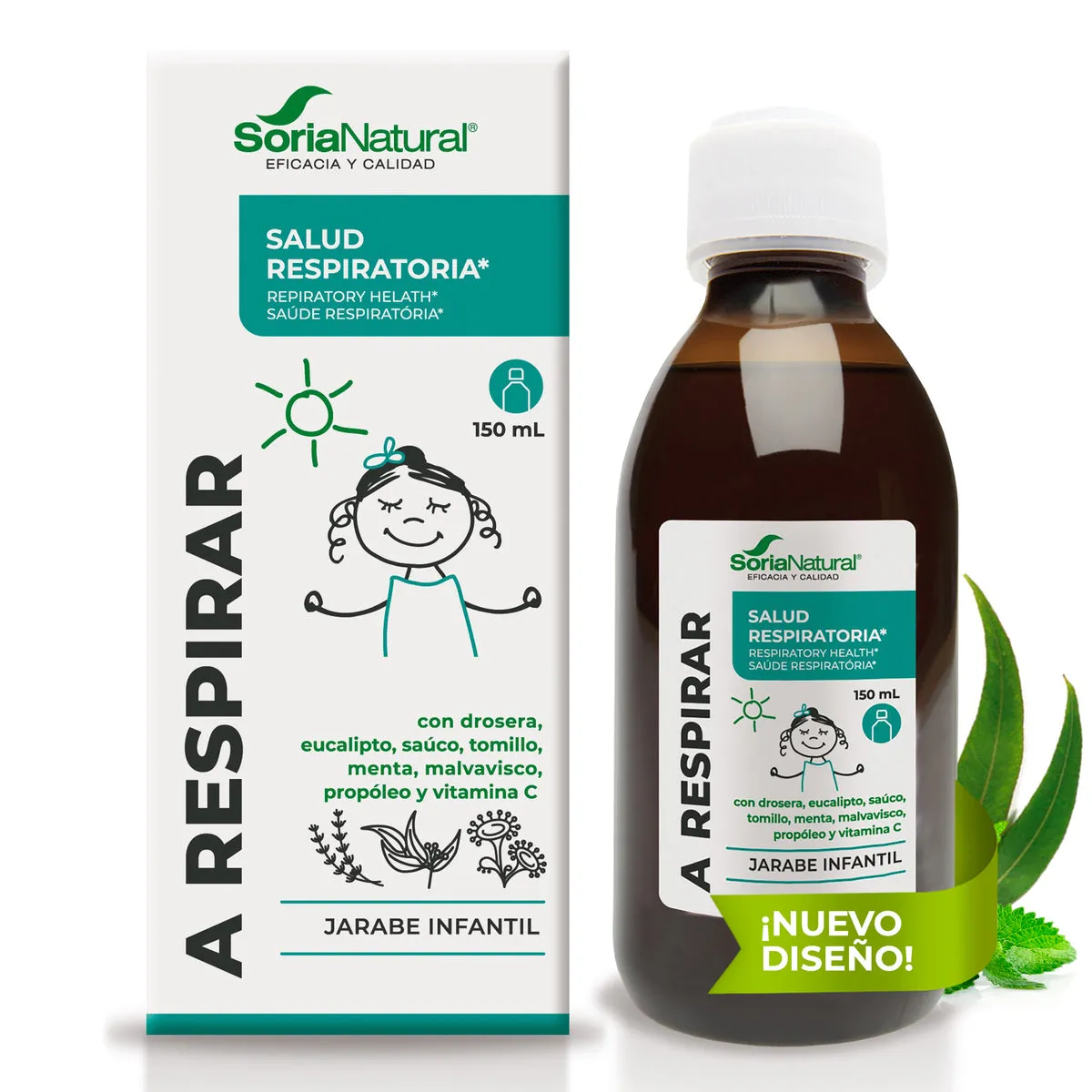 Jarabe Infantil "A Respirar Bien" (150 ml) Soria Natural