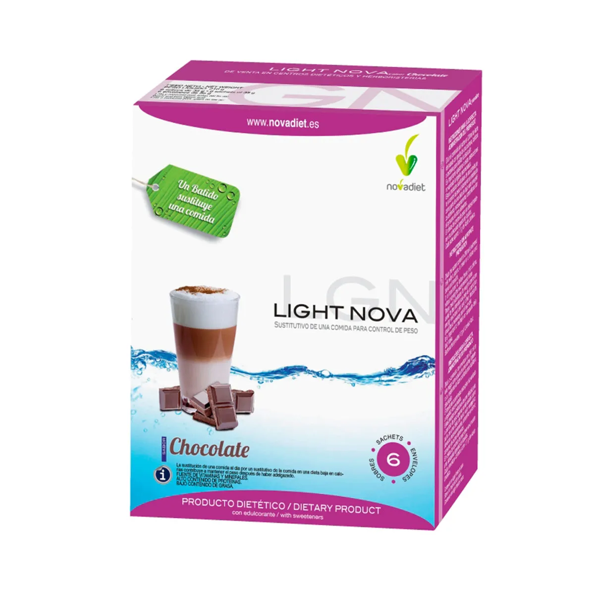 Light Nova Chocolate 6 sob Novadiet