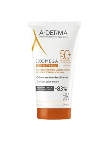 A-DERMA EXOMEGA CONTROL CREMA SOLAR EMOLIENTE SPF 50+ 150 ML