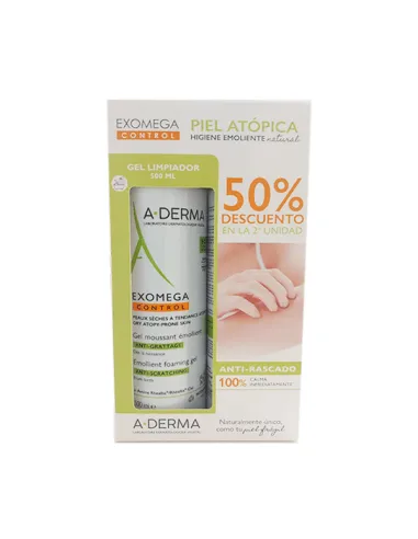 A-DERMA EXOMEGA GEL LIMPIADOR EMOLIENTE DUPLO 2 X 500 ML