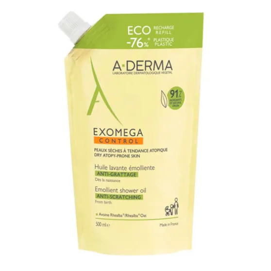 A-Derma Exomega Control Aceite Emoliente Recarga de 500 ml