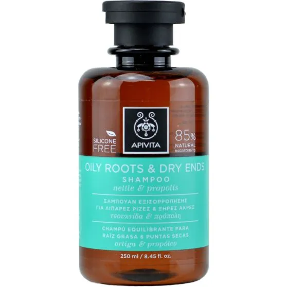 Apivita Champú para Raíz Grasa y Puntas Secas