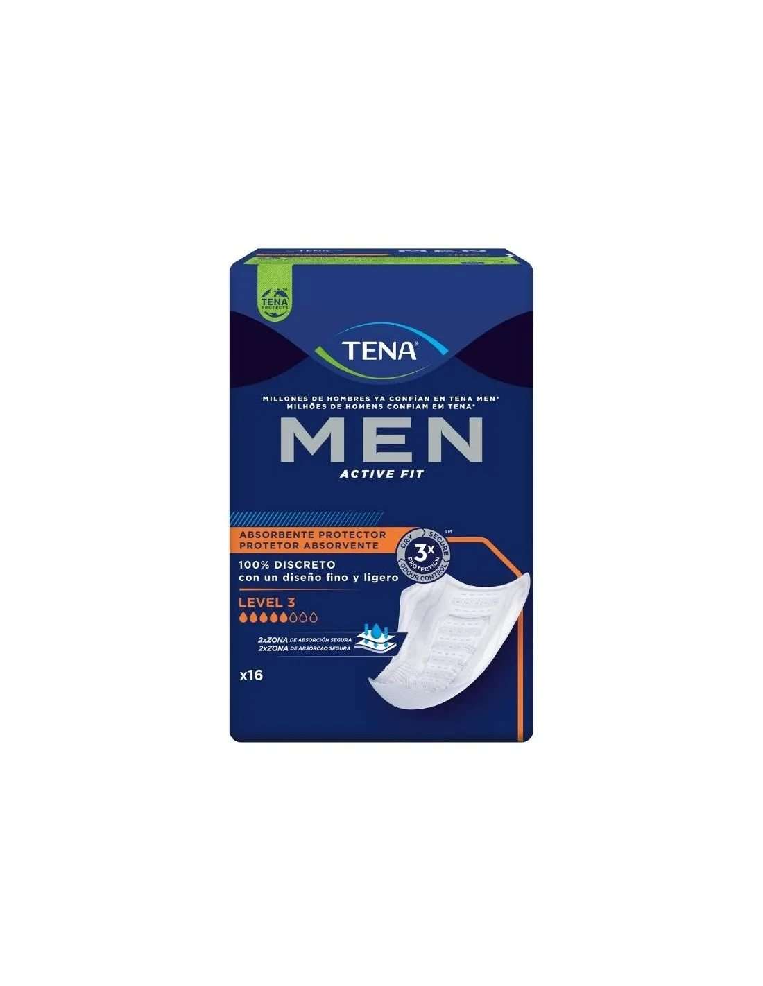 TENA Men Pañal Absorbente 16 Unidades