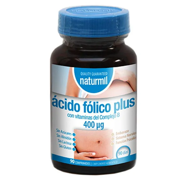Ácido Fólico Plus 400 µg (90 comp) Naturmil - Dietmed