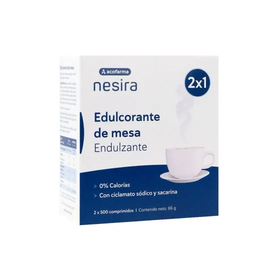 Acofarma Nesira Edulcorante de Mesa 500 Comprimidos x2