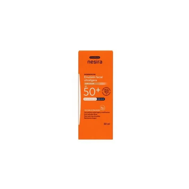 Acofarma Nesira Emulsión Facial Ultraligera con Color SPF50+ 50ml
