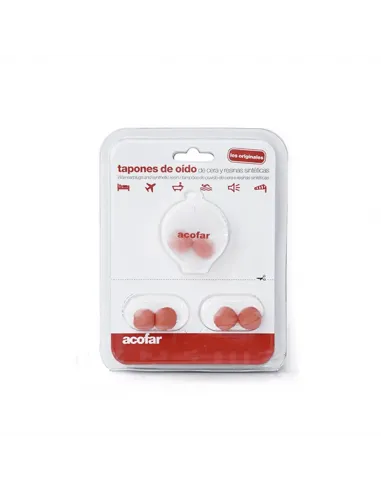 ACOFARMA TAPONES OIDOS CERA Y RESINAS 6 U