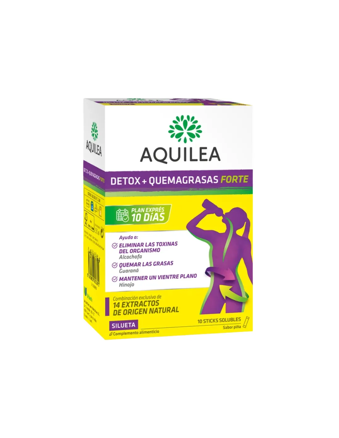 AQUILEA Detox + Quemagrasas Forte 10 Sticks