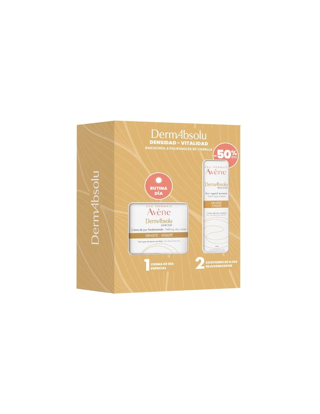 Avene pack dermabsolu crema día + contorno de ojos