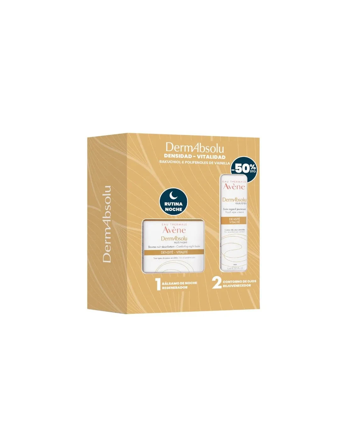 Avene pack dermabsolu crema noche + contorno ojos