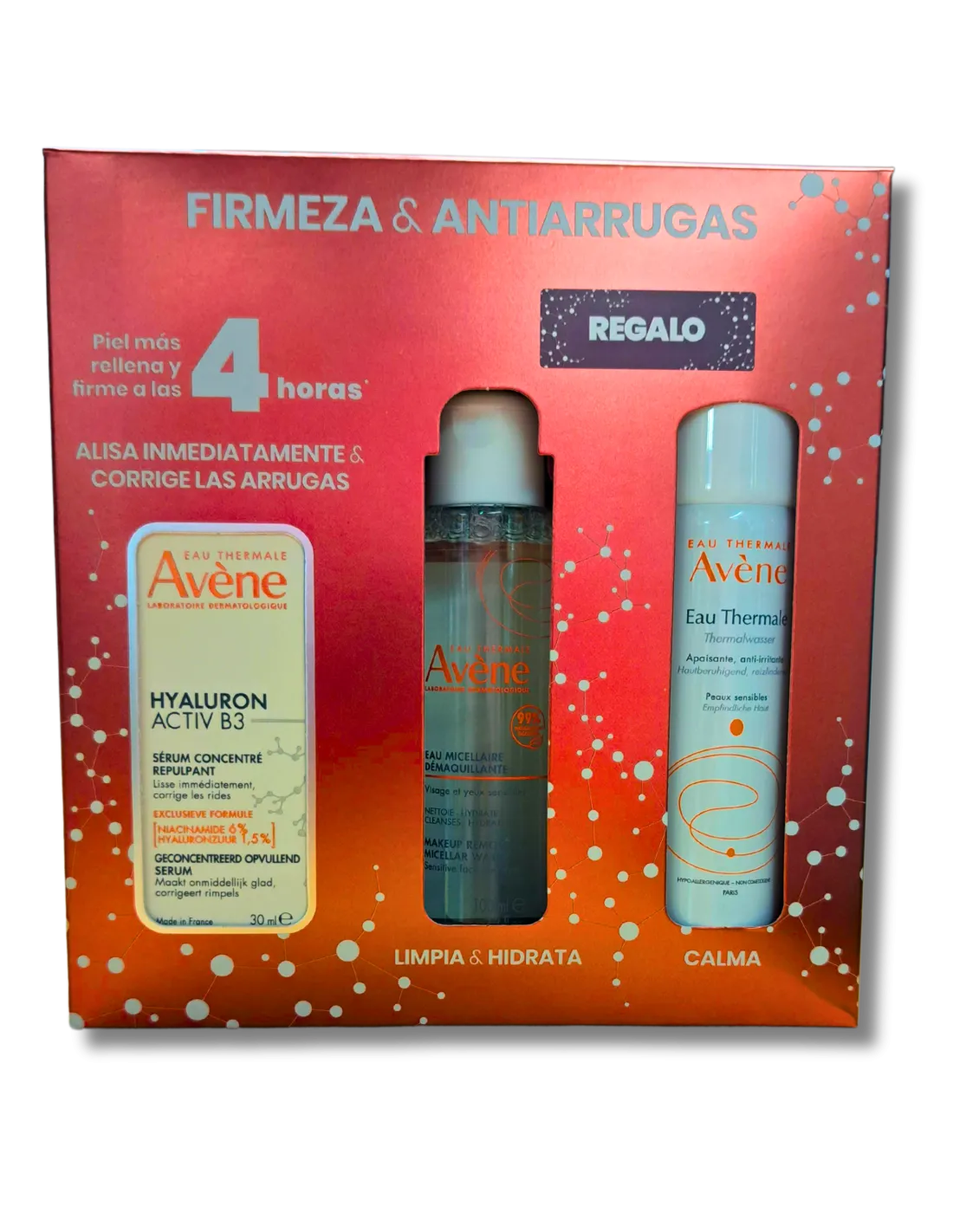AVENE Pack Hyaluron ACTIV B3 Serum Voluminizador 30 ml + Agua Micelar 100 ml + Agua Termal 50 ml