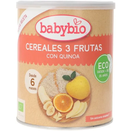 Babybio Cereales Tres Frutas con Quinoa 220 gr