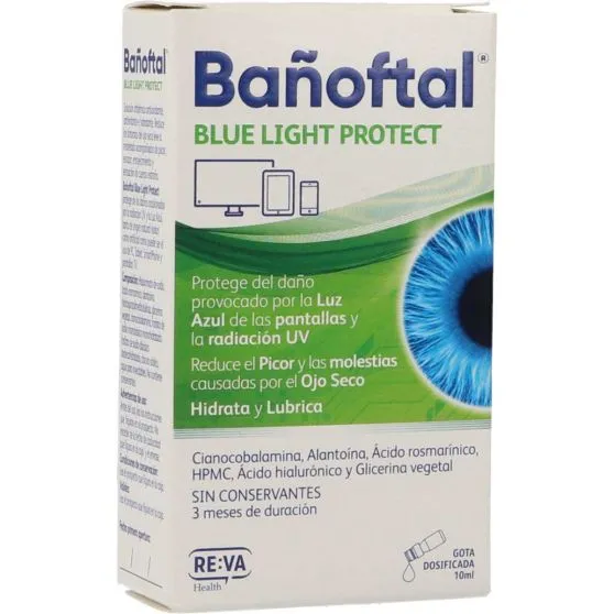 Bañoftal Blue Light Protect Gotas para ojos cansados por Luz azul