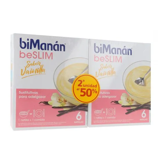 biManán Duplo beSlim Natillas Sabor Vainilla