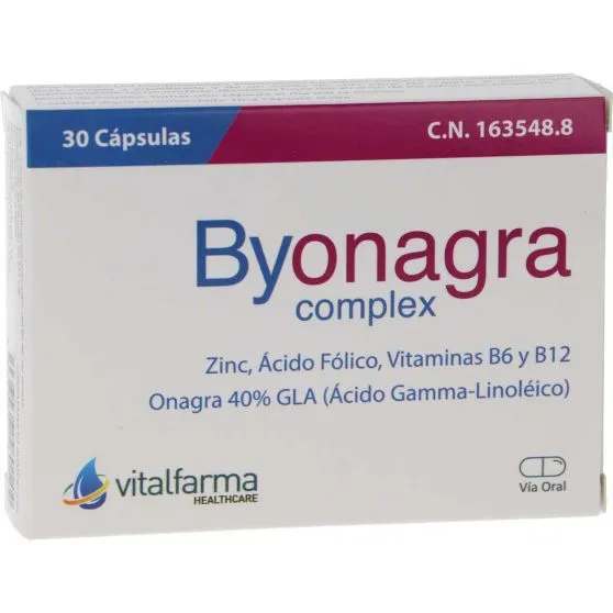 Byonagra Complex 30 cápsulas de Zinc y Vitaminas de tipo B