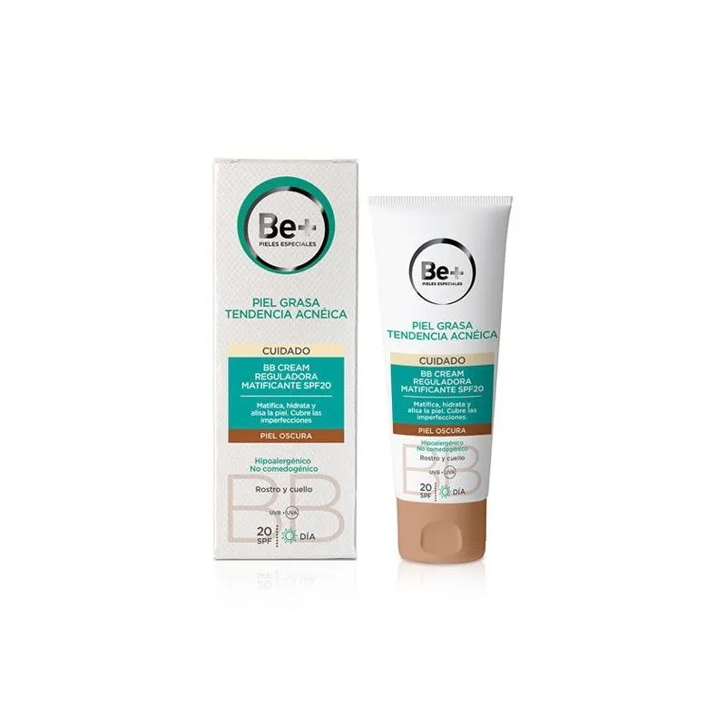 Be+ BB Cream Reguladora Matifícante SPF-20 Piel Oscura 40 ml