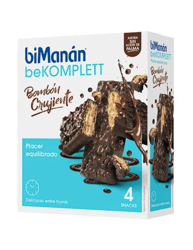 BIMANÁN BEKOMPLETT BARRITA SABOR BOMBÓN CRUJIENTE 4 UNIDADES