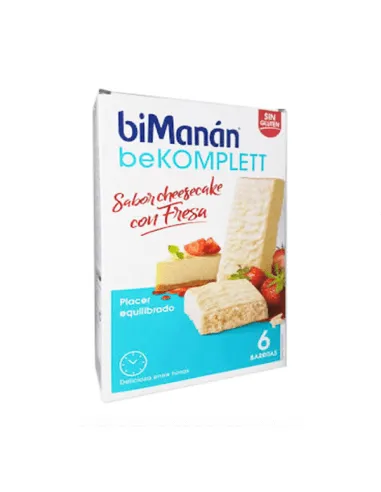 BIMANÁN BEKOMPLETT PASTEL QUESO Y FRESA 6 BARRITAS