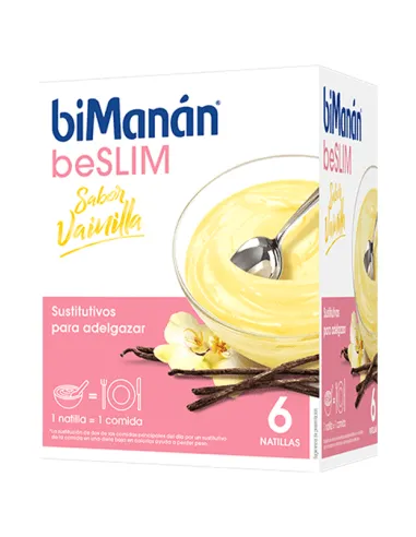 BIMANÁN BESLIM NATILLAS SABOR VAINILLA 6 UNIDADES