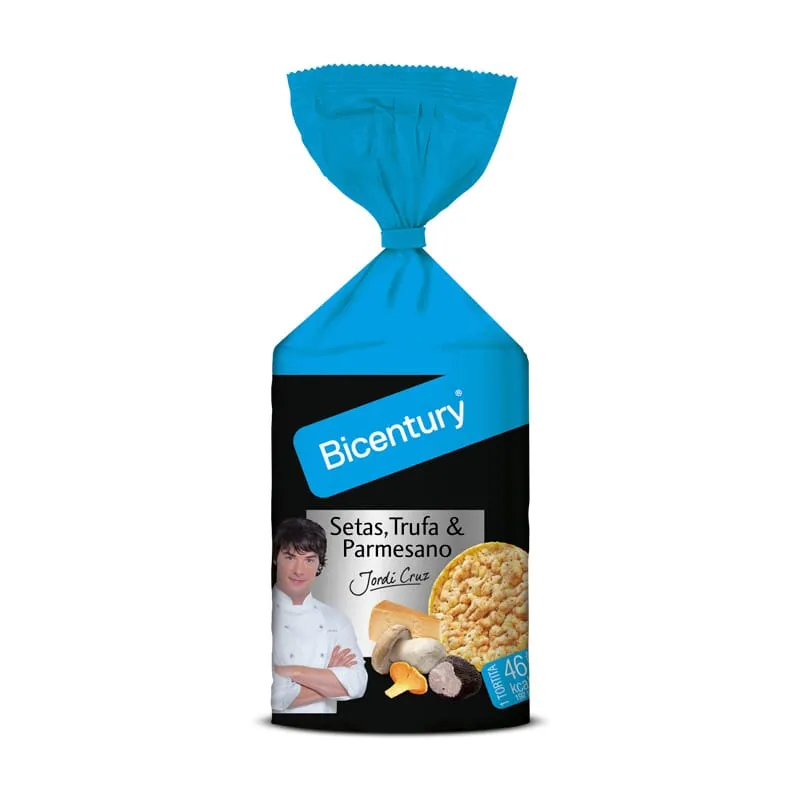 TORTITAS DE MAIZ SABOR SETAS TRUFA Y PARMESANO 124g