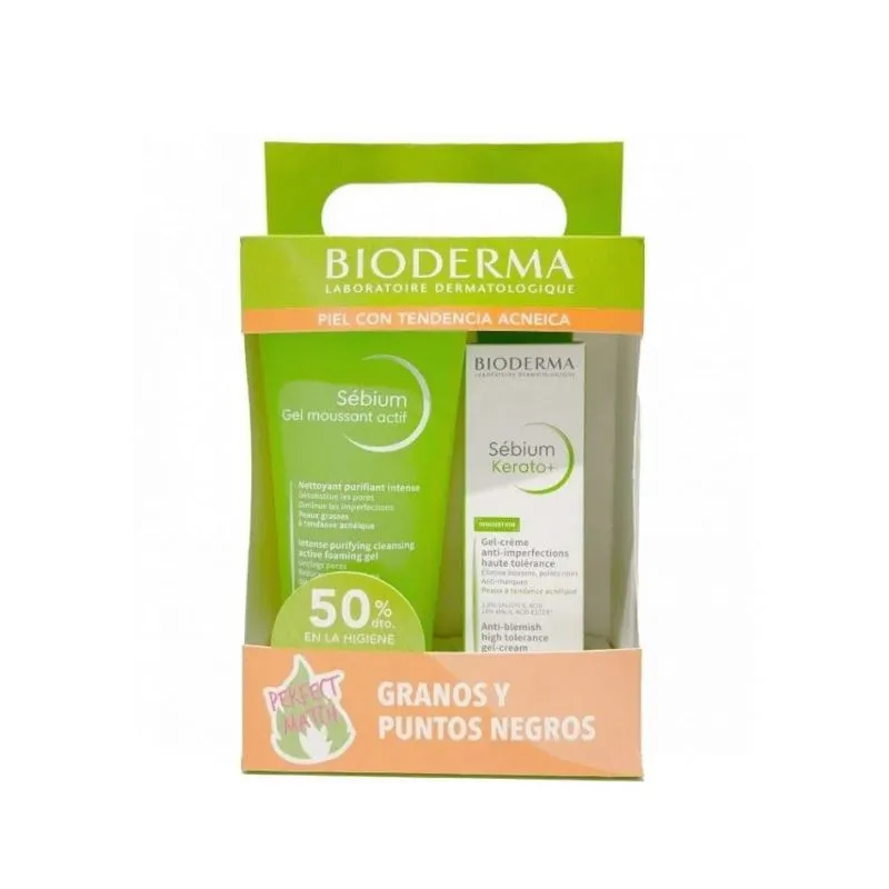 Bioderma Sebium Pack Kerato+ 30ml + Gel moussant Actif 200ml