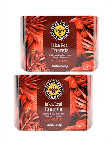 BLACK BEE PHARMACY JALEA ENERGÍA DUPLO 2 X 20 AMPOLLAS