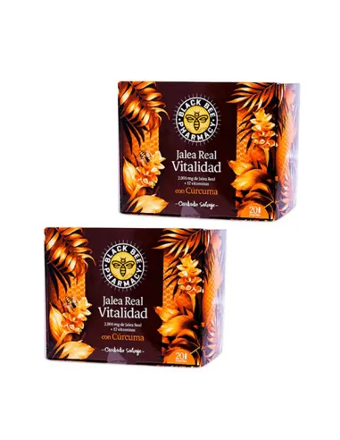 BLACK BEE PHARMACY JALEA REAL VITALIDAD DUPLO 2 X 20 AMPOLLAS
