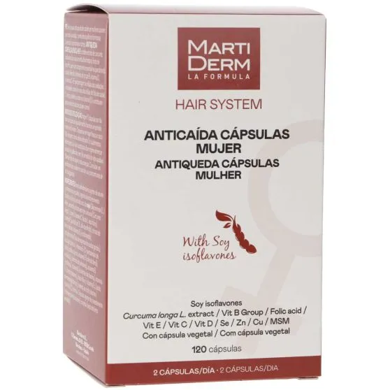 Martiderm cápsulas anticaída mujer Hair System 120 cápsulas