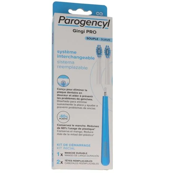 Cepillo Dental Sistema Reemplazable Parogencyl Gingi Pro Kit Inicial Suave