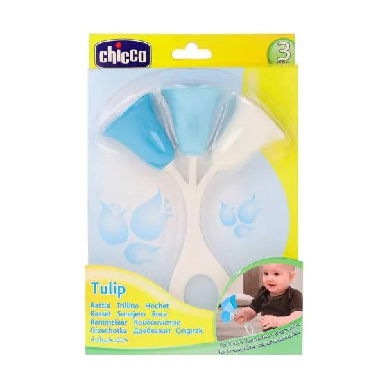 Chicco Sonajero Tulipán Azul +3 Meses