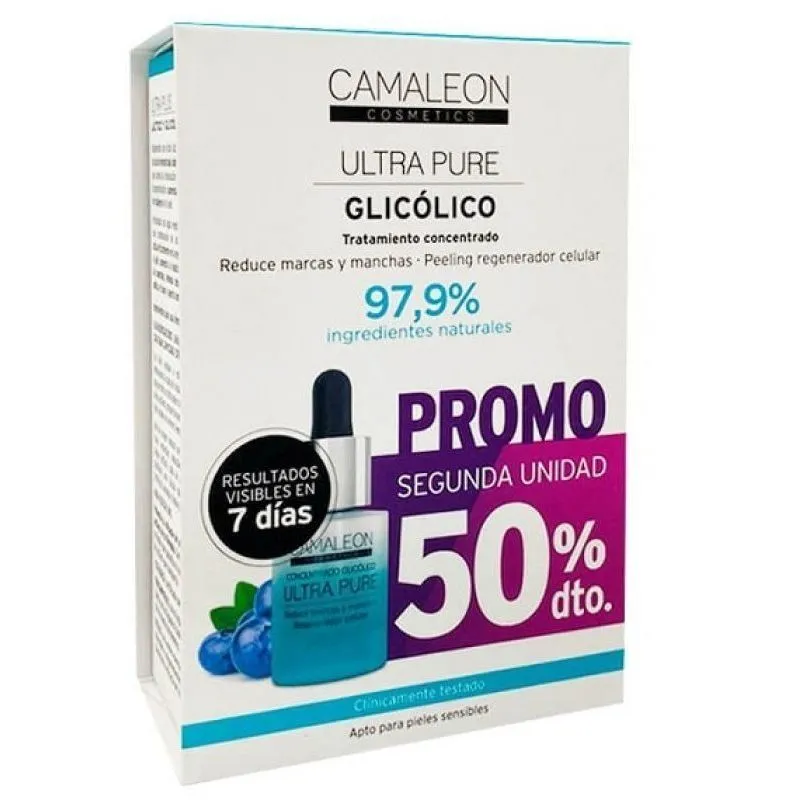 Camaleon Cosmetics Concentrado Ultra Pure Ácido Glicólico Duplo 2 x 25ml