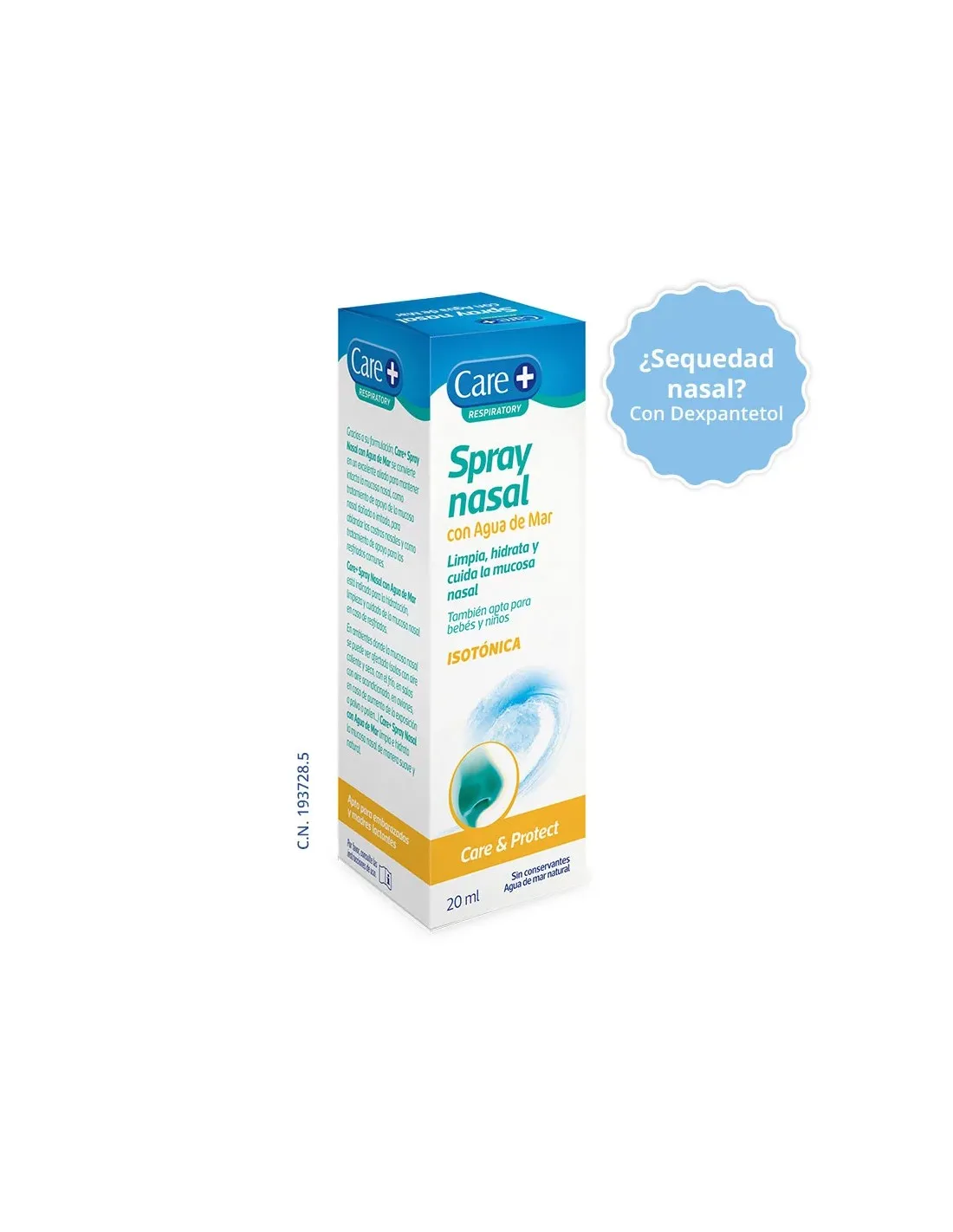 Care+ Spray Nasal con Agua de Mar 20 ml