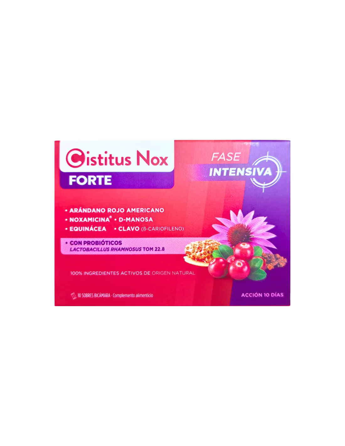 Cistitus Nox Forte Fase Intensiva Probióticos 10 Sobres Bicámara