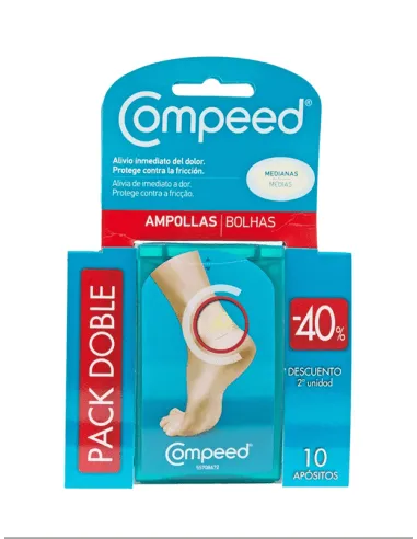 COMPEED AMPOLLAS HIDROCOLOIDE T- MED 10 U DUPLO