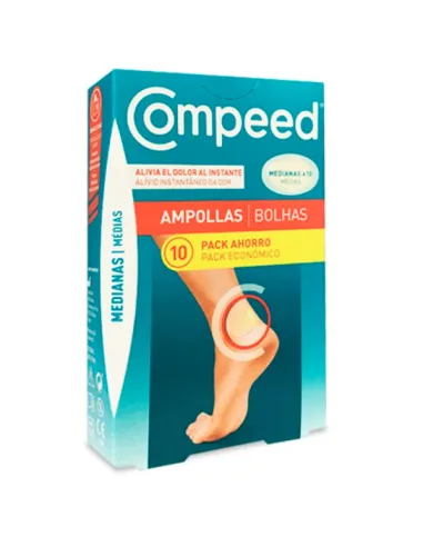 COMPEED AMPOLLAS TALLA MEDIANA 10 UNIDADES PACK AHORRO