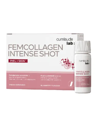 CUMLAUDE LAB: FEMCOLLAGEN INTENSE SHOT SABOR ARANDANOS 7 VIALES 25 ML