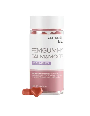 CUMLAUDE LAB: FEMGUMMY CALM&MOOD SABOR NARANJA 60 GUMMIES