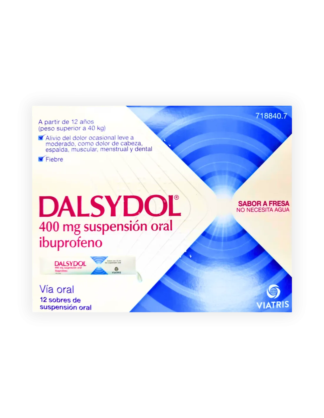 DALSYDOL 400 Mg 12 Sobres Suspensión Oral 10 ml