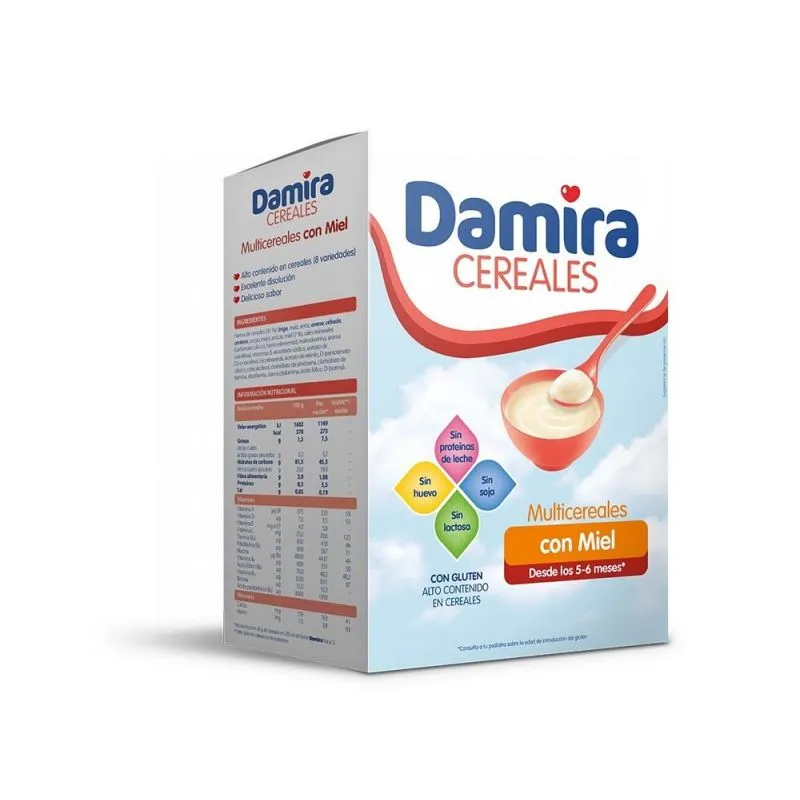 Damira Multicereales con Miel Con Gluten 600gr