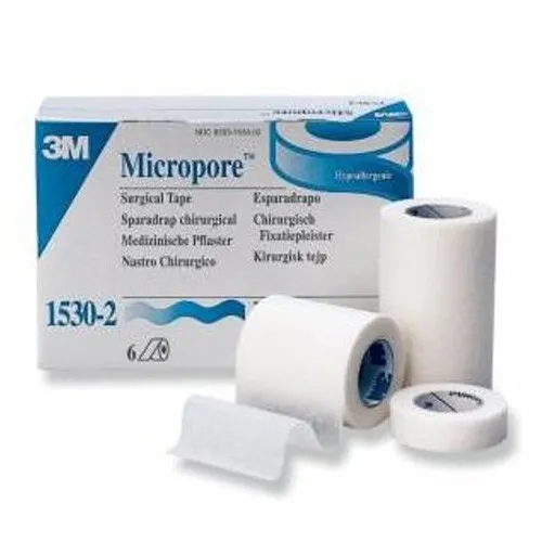 Esparadrapo hipoalergico - micropore papel portar (1 unidad 7,5 m x 2,5 cm color blanco)