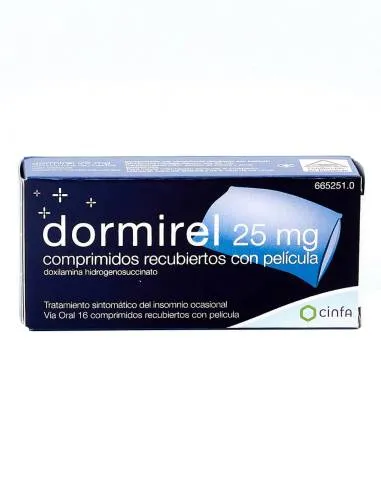 DORMIREL 25 MG 16 COMPRIMIDOS RECUBIERTOS