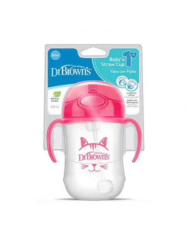 DR. BROWN'S MI PRIMER VASO CON PAJITA 270ML +6 MESES 1 UNIDAD