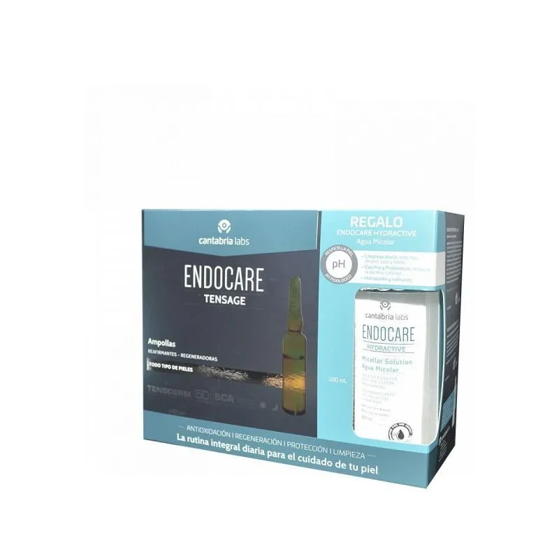 Endocare Tensage 20 Ampollas + Agua Micelar Hydractive 100ml