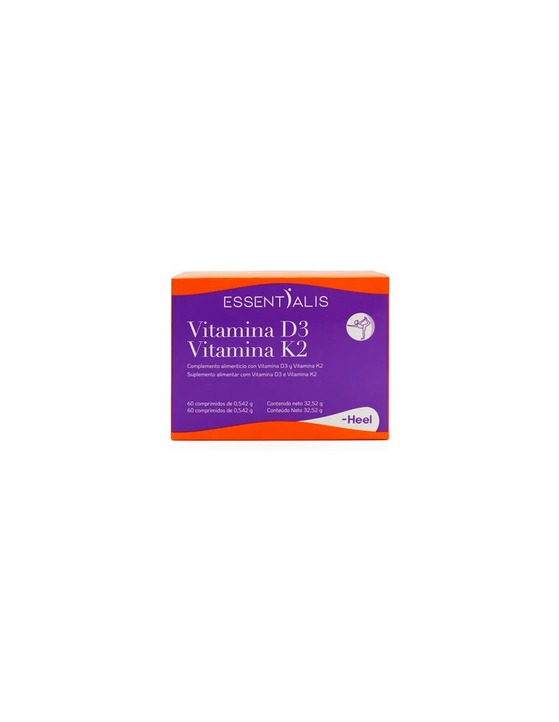 ESSENTIALIS Vitamina D3 y K2 60 Comprimidos