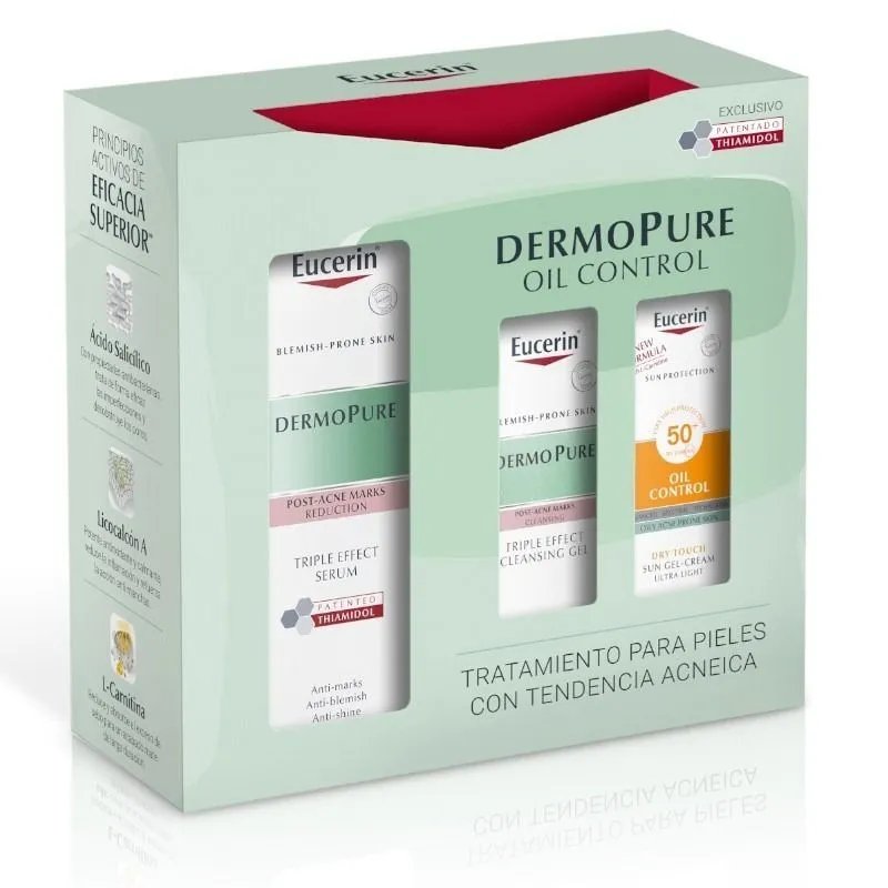 Eucerin Pack Dermopure Serum Triple Efecto 40ml + Mini Serum Triple Efecto + Mini Gel-Cream Oil Cont