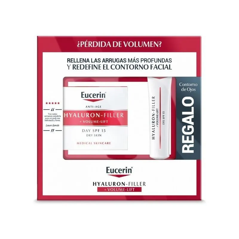 Eucerin Pack Hyaluron Filler Volume Lift Piel Seca 50ml + Hyaluron Ojos 15ml