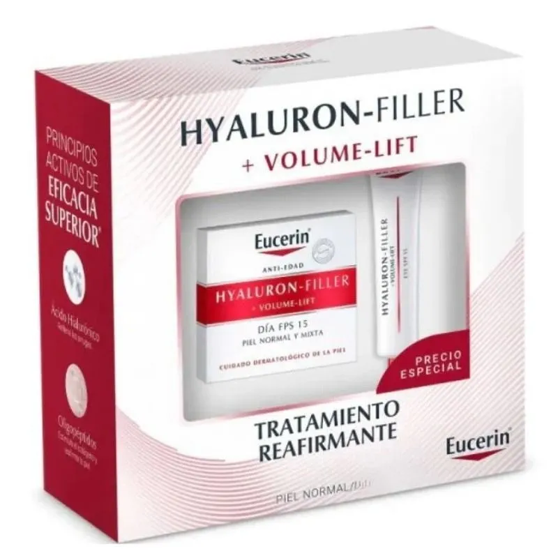 Eucerin Pack Hyaluron-Filler Volume Lift SPF15 Piel Normal/Mixta 50ml + Contorno De Ojos 15ml